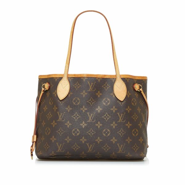 Brown LV Monogram Neverfull PM Tote Bag - Image 12