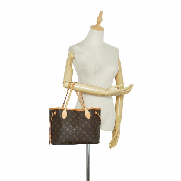 Brown LV Monogram Neverfull PM Tote Bag - Image 10