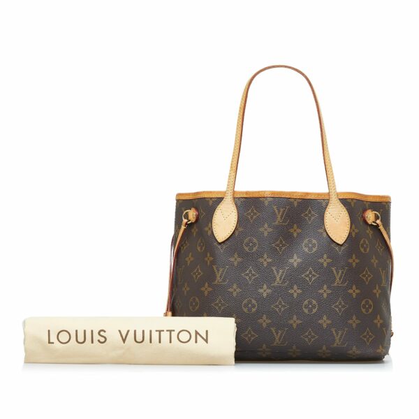 Brown LV Monogram Neverfull PM Tote Bag - Image 11