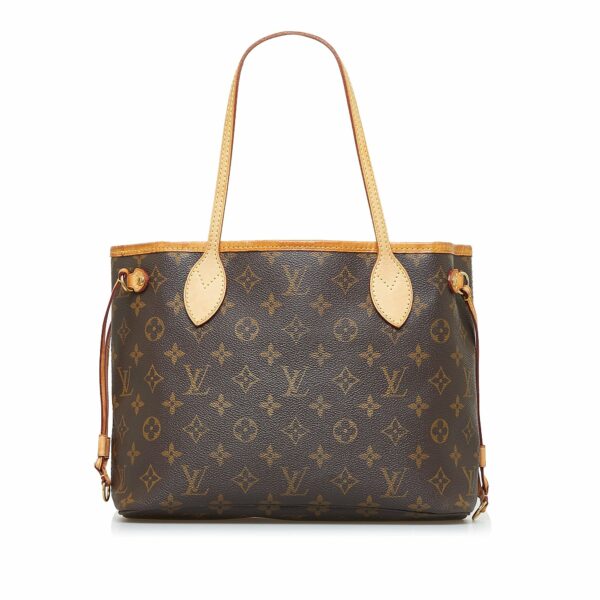 Brown LV Monogram Neverfull PM Tote Bag - Image 2