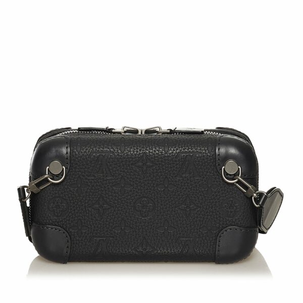 Black LV Taurillion Monogram Horizon Clutch Bag - Image 3