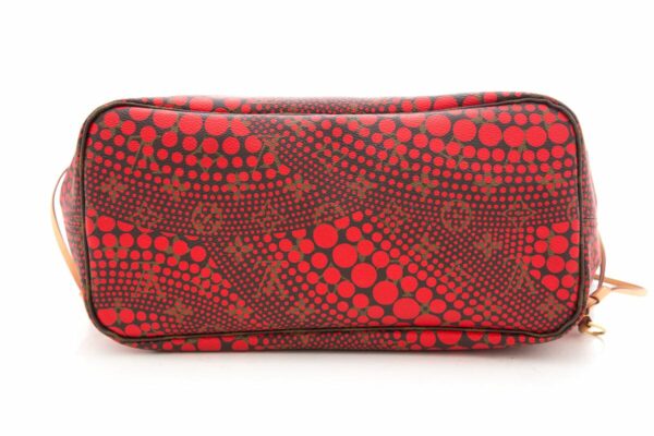 LV Brown & Red Yayoi Kusama Neverfull Handbag - Image 4