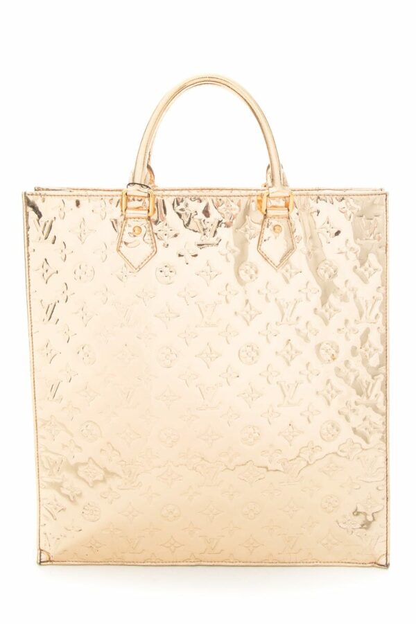 LV Gold Monogram Mirror PVC Top Handle Tote - Image 11