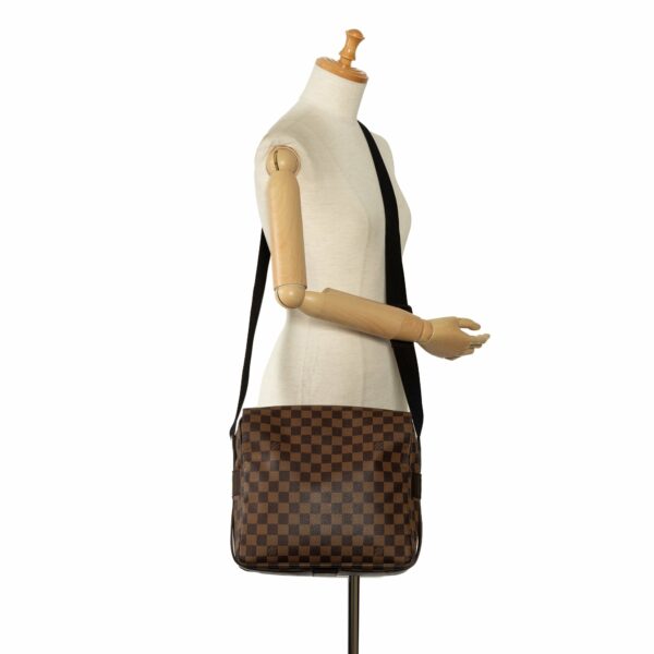 Brown LV Damier Ebene Naviglio Crossbody Bag - Image 9