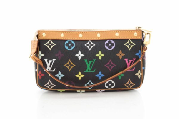 LV X Takasgi Murakami 2003 Multicolor Canvas Monogram Pochette - Image 2