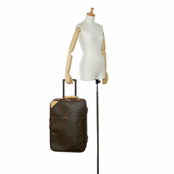 Brown LV Monogram Pegase 55 Travel Bag - Image 13