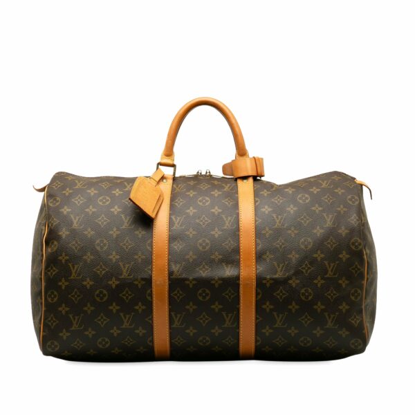 Brown LV Monogram Keepall 50 Travel Bag