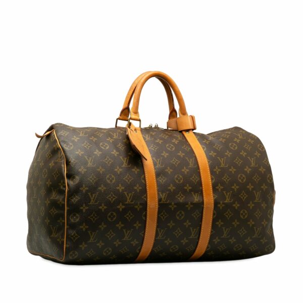 Brown LV Monogram Keepall 50 Travel Bag - Image 2