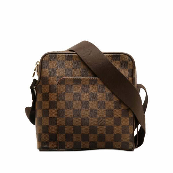 Brown LV Damier Ebene Olav PM Crossbody Bag