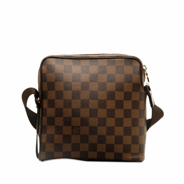 Brown LV Damier Ebene Olav PM Crossbody Bag - Image 3