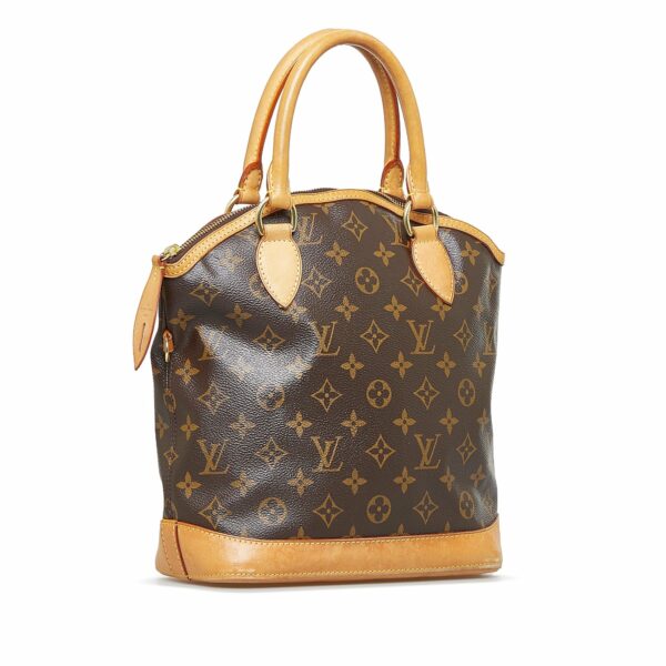 Brown LV Monogram Lockit Vertical Handbag - Image 2