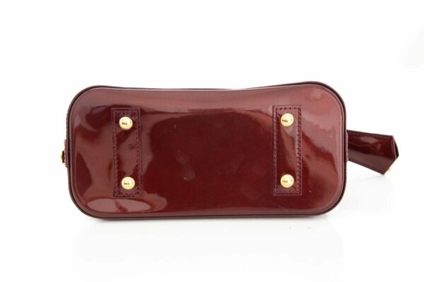 LV Red Patent Leather Vernis Alma Handbag - Image 4