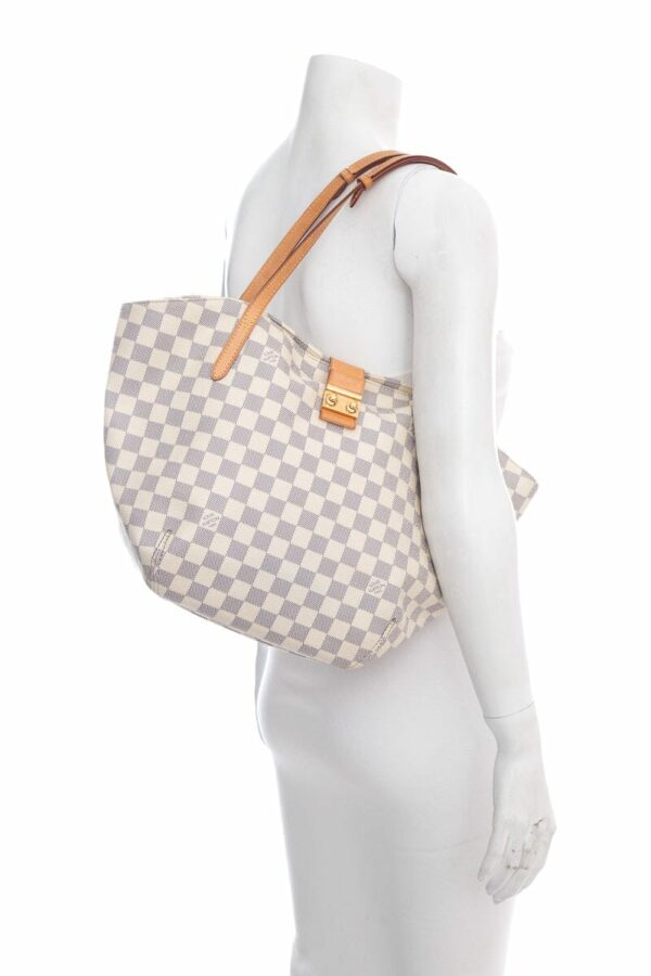 LV White Damier Azur Salina Handbag