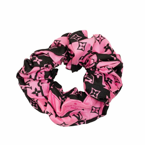 Pink LV Monogram Bee Mindful Chouchou Scrunchie