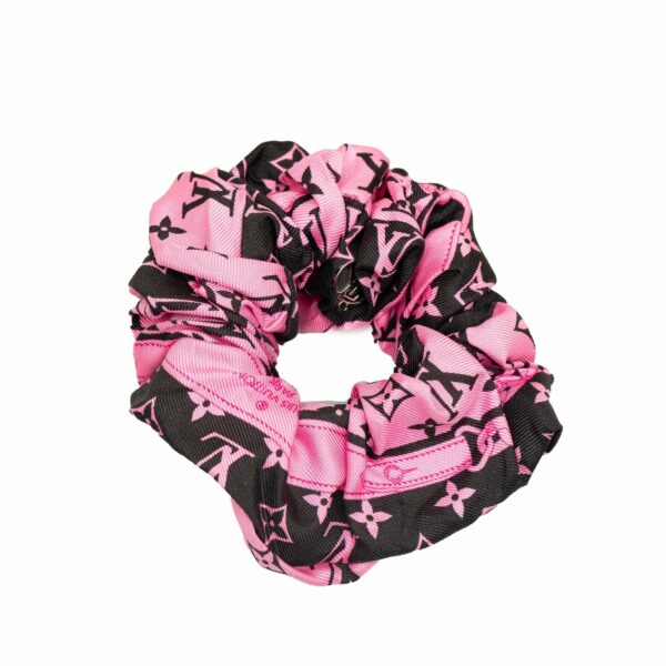 Pink LV Monogram Bee Mindful Chouchou Scrunchie - Image 2