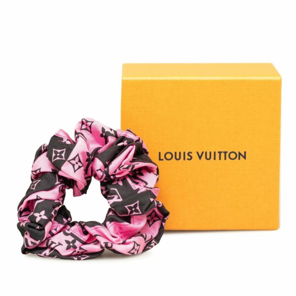 Pink LV Monogram Bee Mindful Chouchou Scrunchie - Image 5