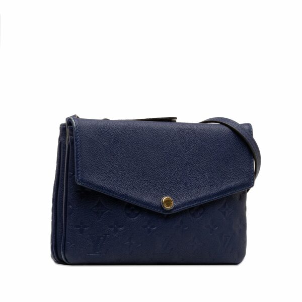 Blue LV Monogram Empreinte Twice Crossbody Bag - Image 2