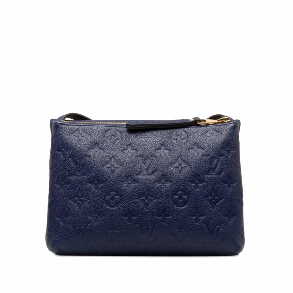 Blue LV Monogram Empreinte Twice Crossbody Bag - Image 3