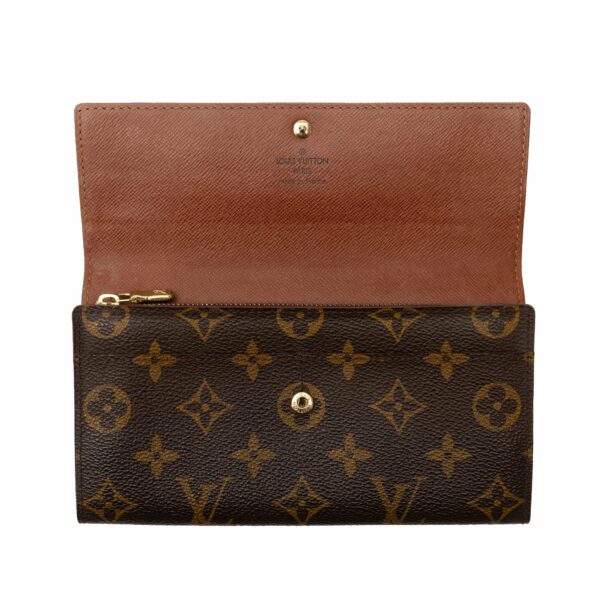 Brown LV Monogram Sarah Long Wallet - Image 5