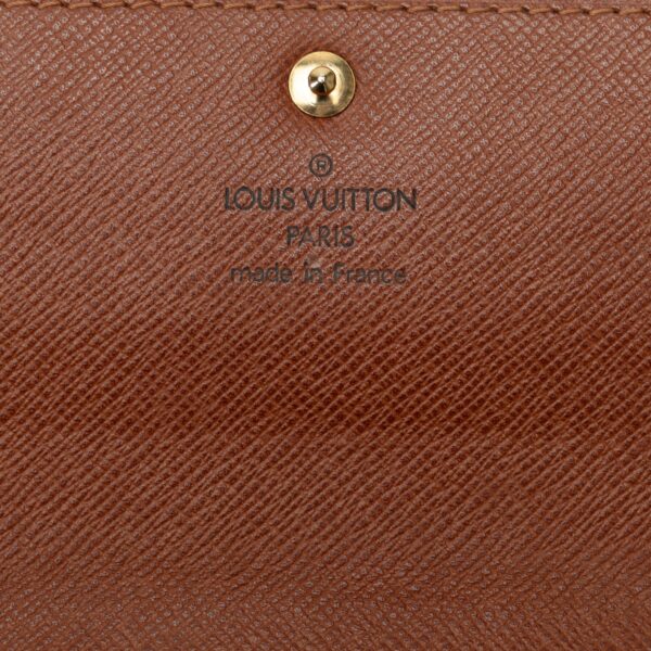 Brown LV Monogram Sarah Long Wallet - Image 8