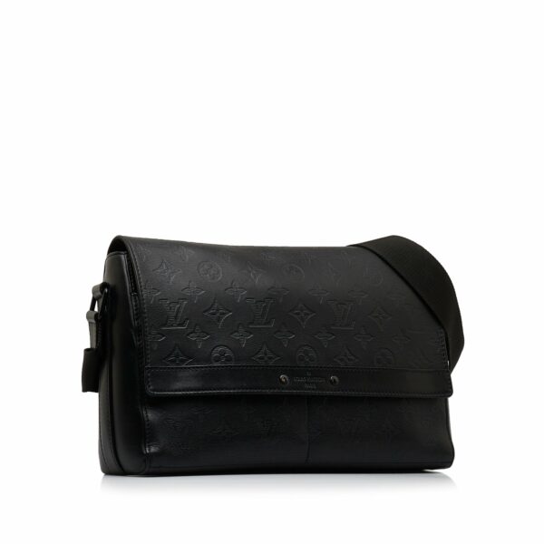 Black LV Monogram Shadow Sprinter Messenger Bag - Image 2