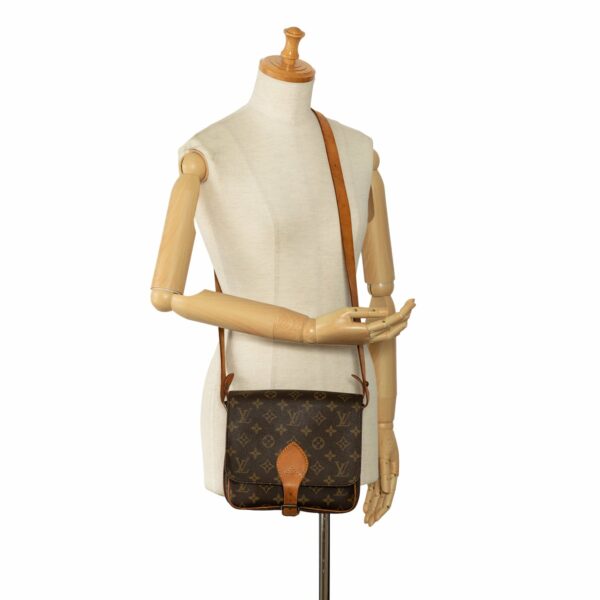 Brown LV Monogram Cartouchiere MM Crossbody Bag - Image 12