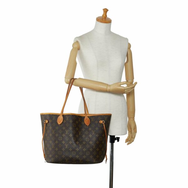 Brown LV Monogram Neverfull MM Tote Bag - Image 12