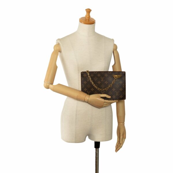 Brown LV Monogram Legacy Chain Clutch - Image 10