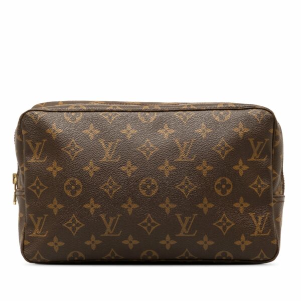 Brown LV Monogram Trousse Toilette 28 Clutch Bag