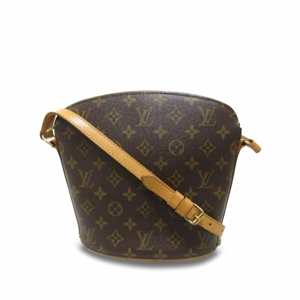 Brown LV Monogram Drouot Crossbody Bag