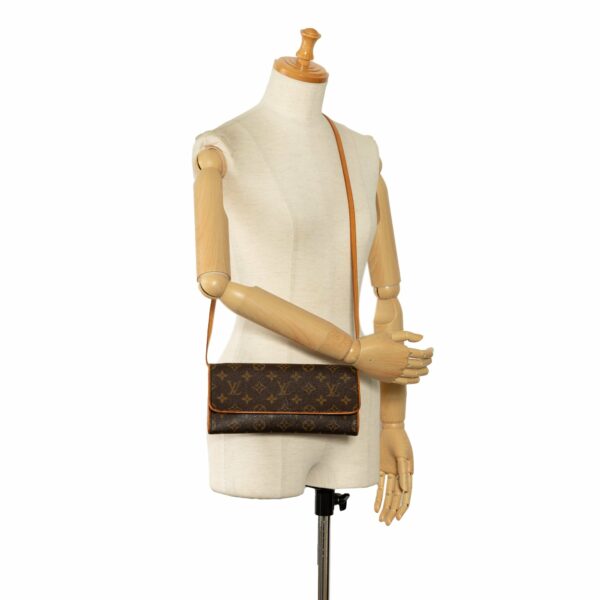 Brown LV Monogram Pochette Twin GM Crossbody Bag - Image 10