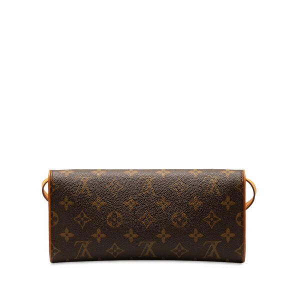 Brown LV Monogram Pochette Twin GM Crossbody Bag - Image 3