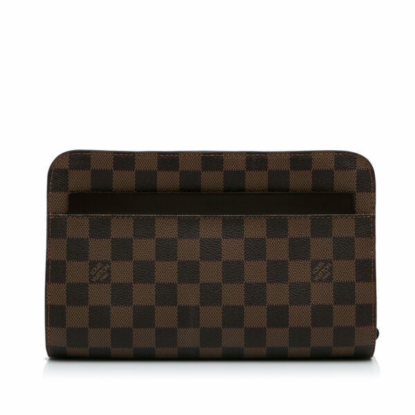 Brown LV Damier Ebene Saint Louis Pochette Clutch Bag