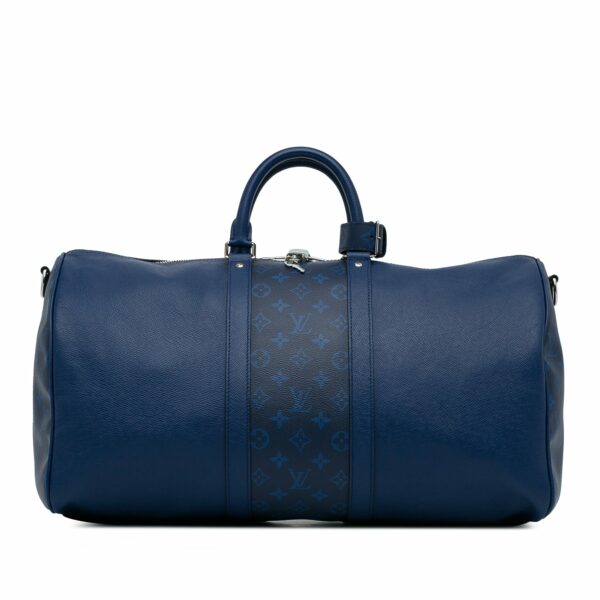 LV Keepall 50 Bandoulière Blue Taigarama