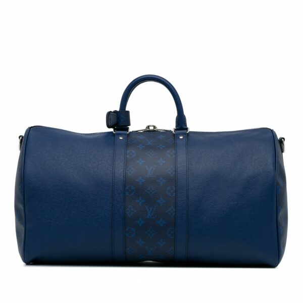 LV Keepall 50 Bandoulière Blue Taigarama - Image 3