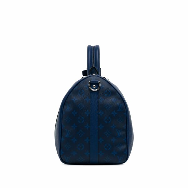 LV Keepall 50 Bandoulière Blue Taigarama - Image 4