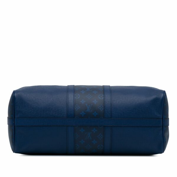 LV Keepall 50 Bandoulière Blue Taigarama - Image 5