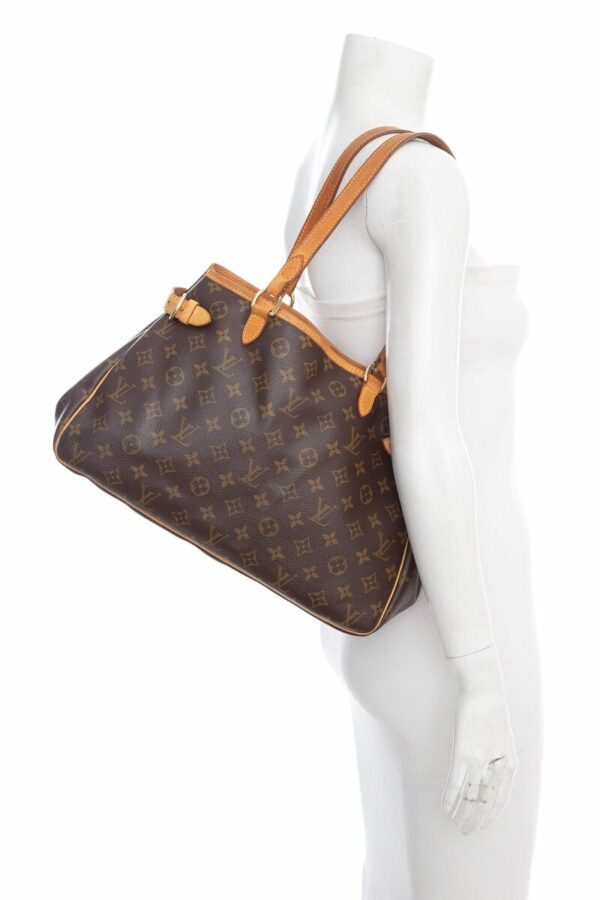 LV Brown Canvas Batignolles Horizontal Handbag - Image 2