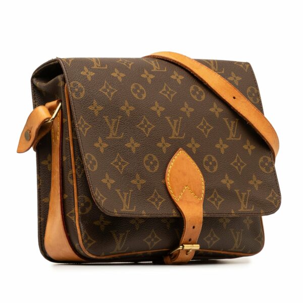 Brown LV Monogram Cartouchiere GM Crossbody Bag - Image 2