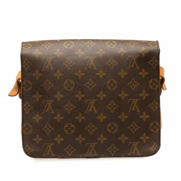 Brown LV Monogram Cartouchiere GM Crossbody Bag - Image 3