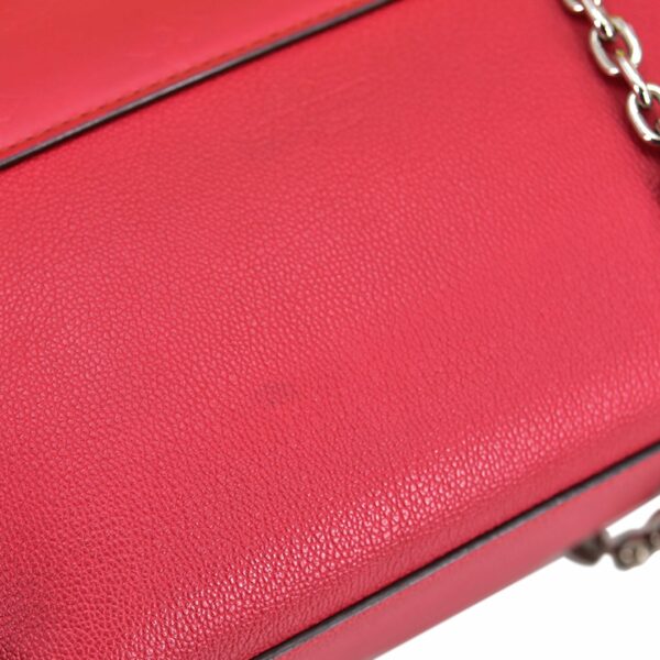 Red LV Monogram Cuir Plume Ecume Very Chain Bag Satchel - Image 6