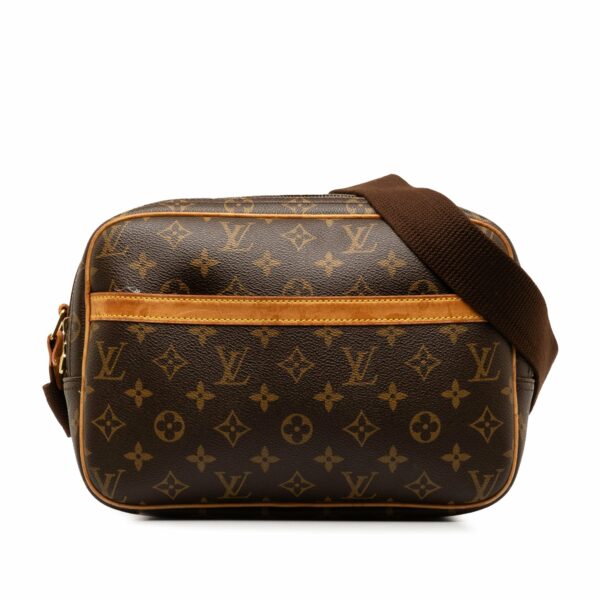 Brown LV Monogram Reporter PM Crossbody Bag