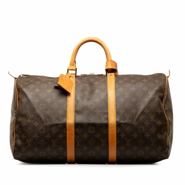 Brown LV Monogram Keepall 50 Travel Bag