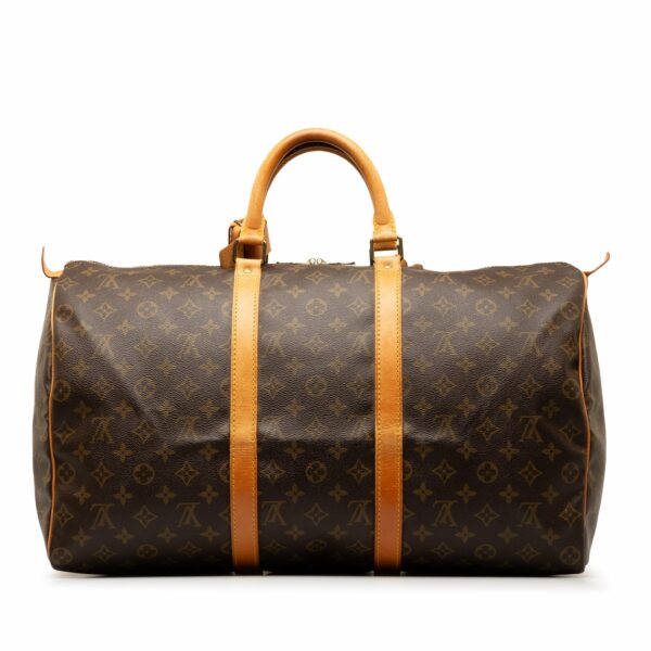 Brown LV Monogram Keepall 50 Travel Bag - Image 3