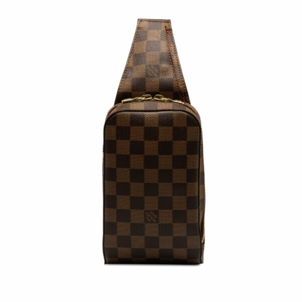 Brown LV Damier Ebene Geronimos Crossbody Bag