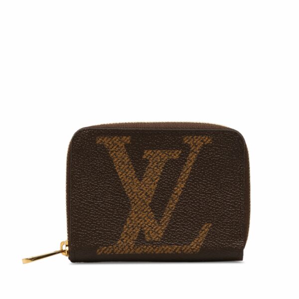 Brown LV Monogram Giant Reverse Zippy Coin Pouch