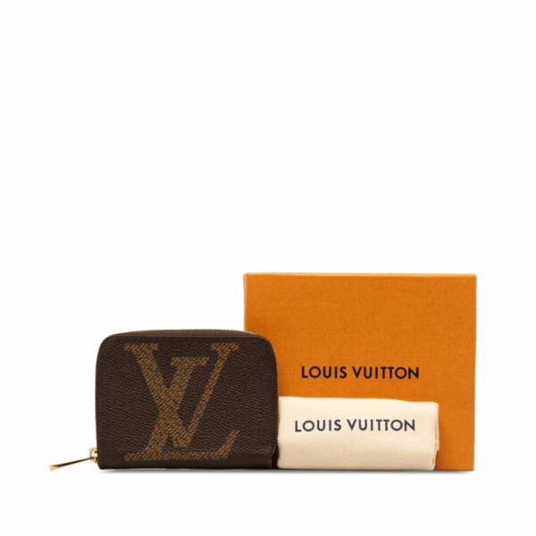 Brown LV Monogram Giant Reverse Zippy Coin Pouch - Image 10