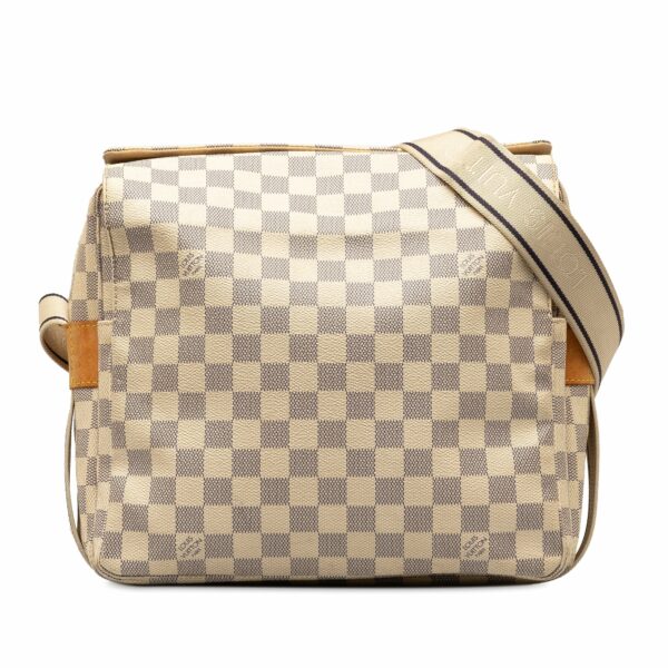 Beige LV Damier Azur Naviglio Crossbody Bag