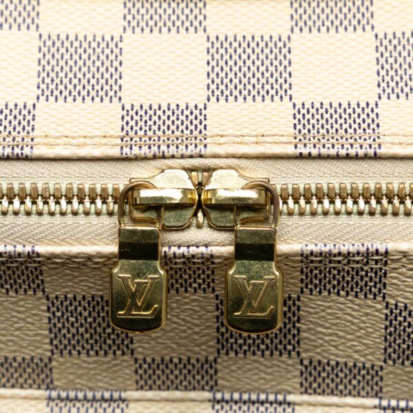 Beige LV Damier Azur Naviglio Crossbody Bag - Image 9