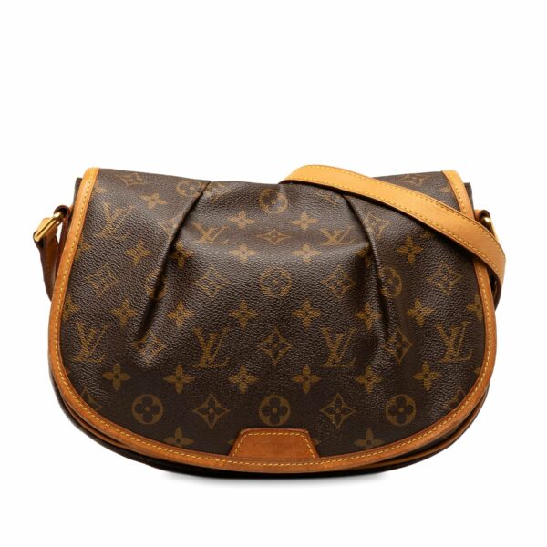 Brown LV Monogram Menilmontant PM Crossbody Bag